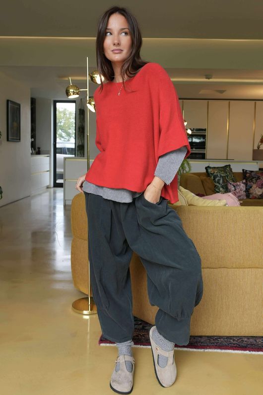 Cooper Needlecord Quirky Cocoon Pant Charcoal  /14 =